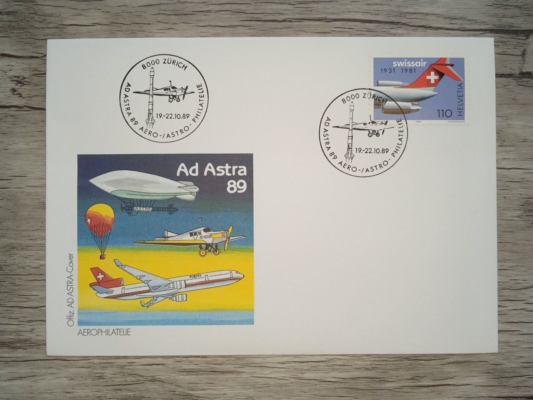 Tutti i francobolli: TR18 Enveloppe + Timbre Suisse 1989 – Usato da Cousset venduto da Patrick_Collections