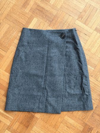 Massimo Dutti Wickelrock Wolle Kaschmir Grau EUR 34 guter Zu