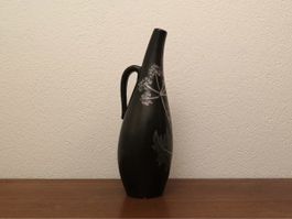Organische Mid century Keramikvase handbemalt vintage Vase