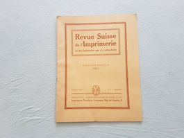 Revue Suisse de l’Imprimerie, N° 7 septembre 1923