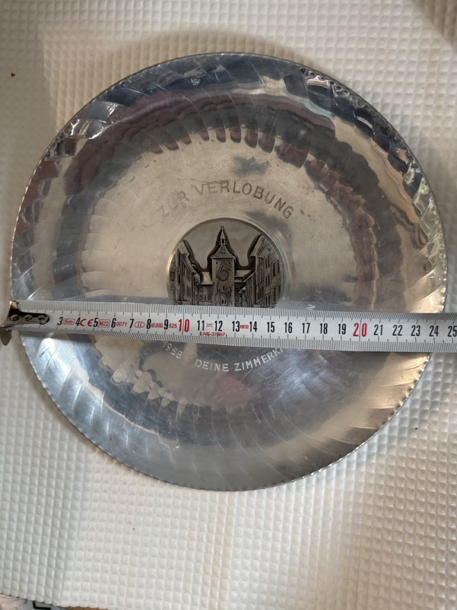 Piatti: SIGG SIGAL hand hammered Teller Liestal 1958 – Usato da Zürich venduto da Brockiwelt 6
