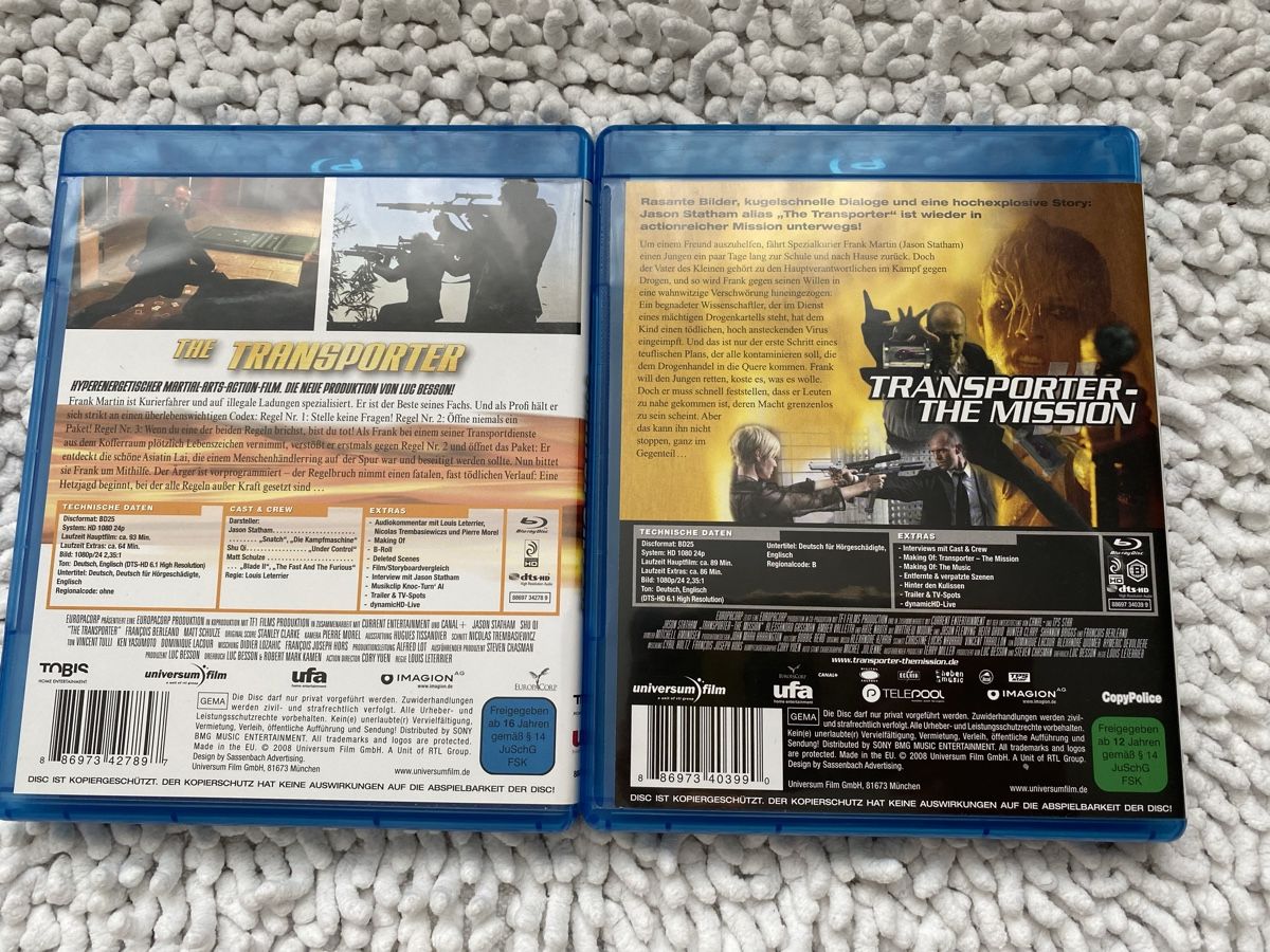 Alle DVDs: Transporter 1,2,3 bluray; Jason Statham – Gebraucht aus Jona von Mister_N0 2