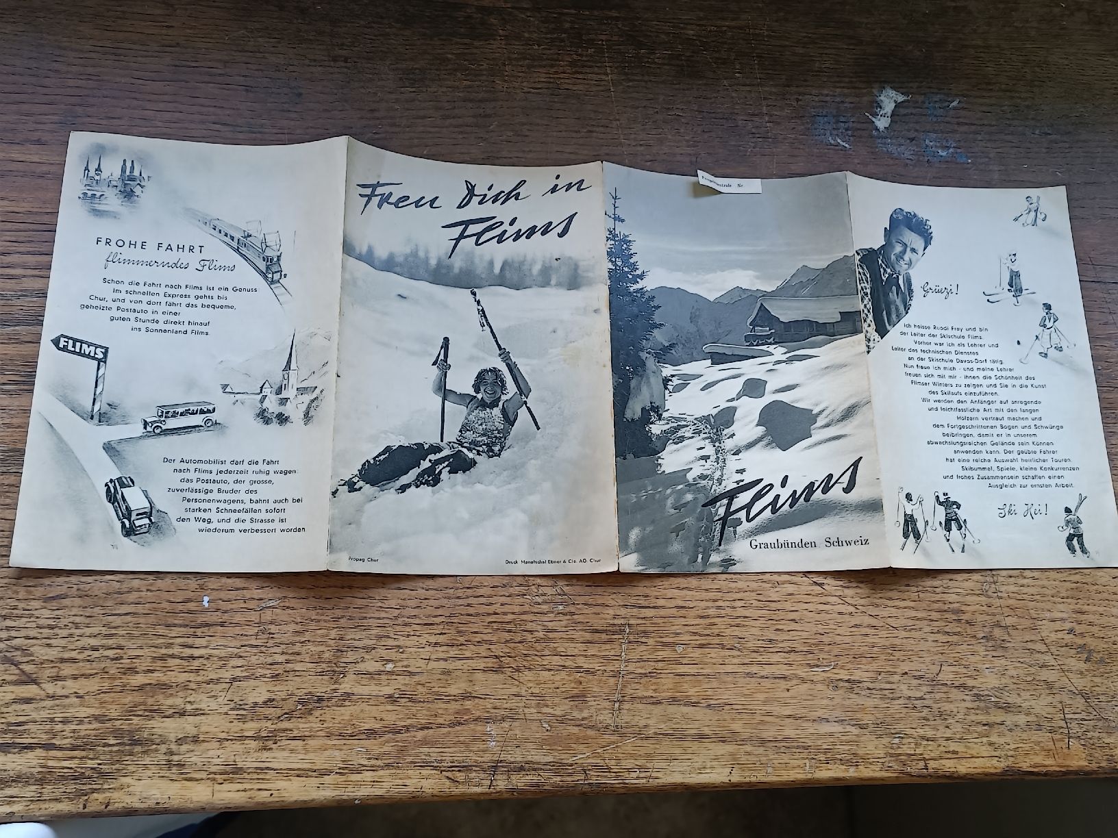 Documenti: Alter Prospekt / Flims - Graubünden Ausgabe ca. 1939 – Usato da Brugg AG venduto da Ente015 4