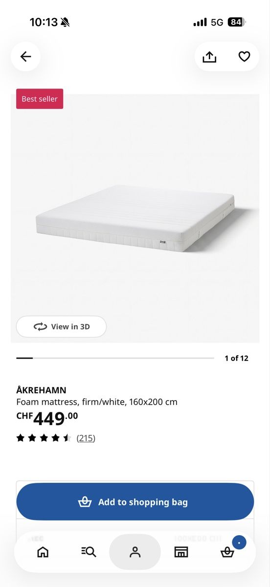 Ikea Materassi: Mattress 160x200 – Nuovo (secondo la descrizione) da Zürich venduto da Ridhima 2