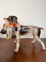 PORZELLAN FIGUR HUND MIT ENTE TOP ZUSTAND KEINE DEFEKTE