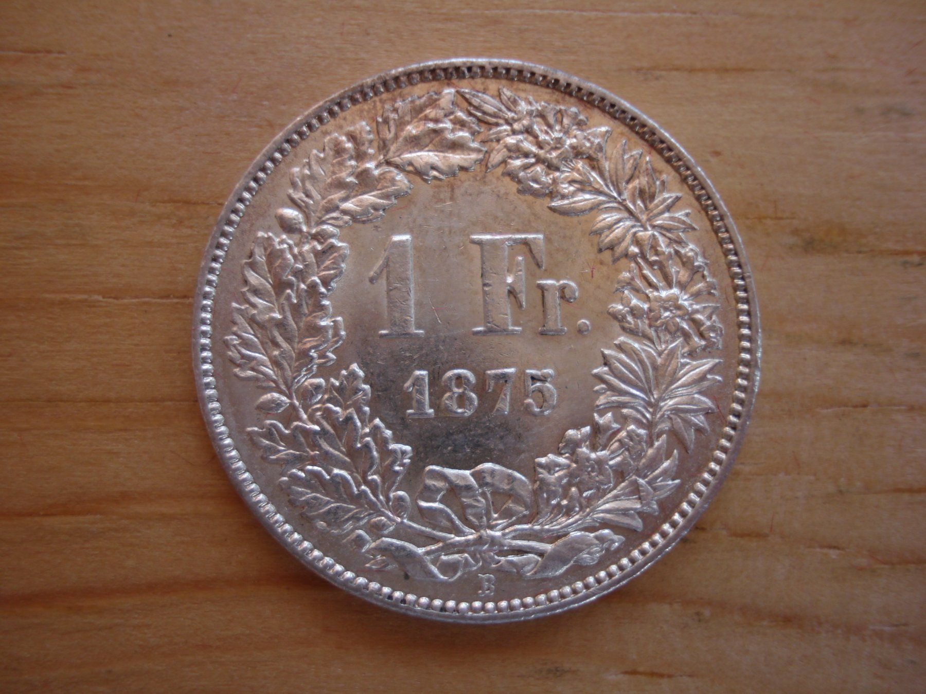 Toutes les monnaies: (C1) 1 Franken 1875 UNZ- – D'occasion à Erlach par Net-Coins