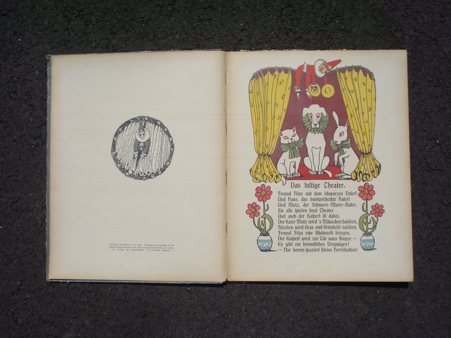 Bücher: Kinderbuch "Der Lustige Kindergarten" von 1907 – Gebraucht aus Basel von art.basel 2