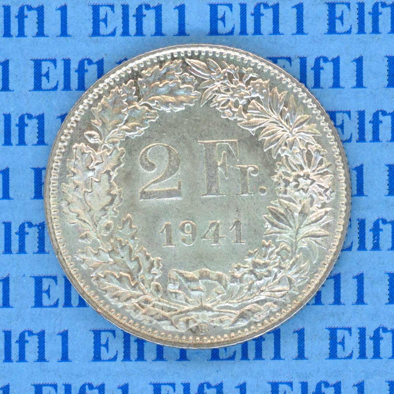 Tutti le monete: CHF___2.00 1941 -unz 2 Franken – Usato da Widnau venduto da Elf11