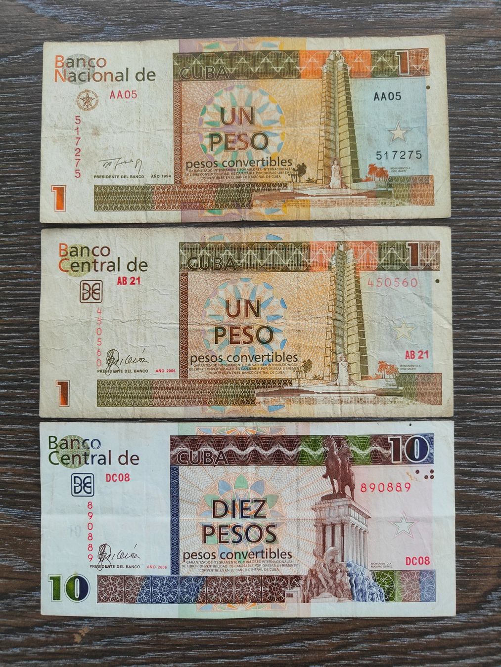 Banknoten: LOT Kuba 3 Stück !!!!!! – Gebraucht aus Flaach von Lonzo99