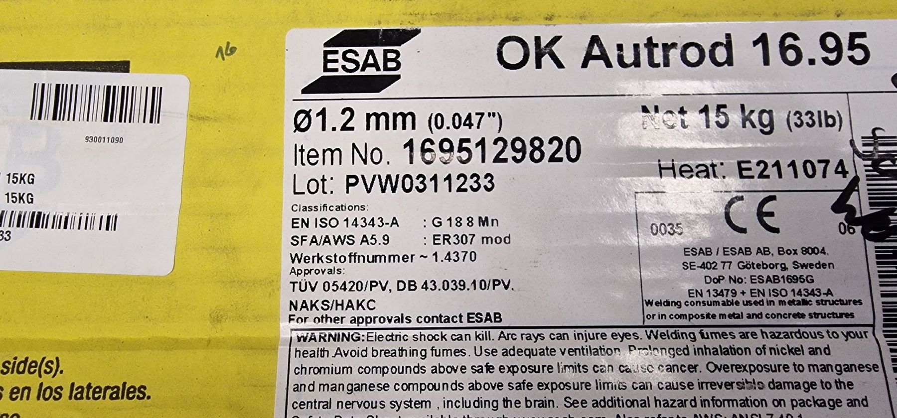 Esab Löten & Schweissen: Schweissdraht Chromstahl 1.2mm – Neu und originalverpackt aus Emmenbrücke von inf_l8yf 2