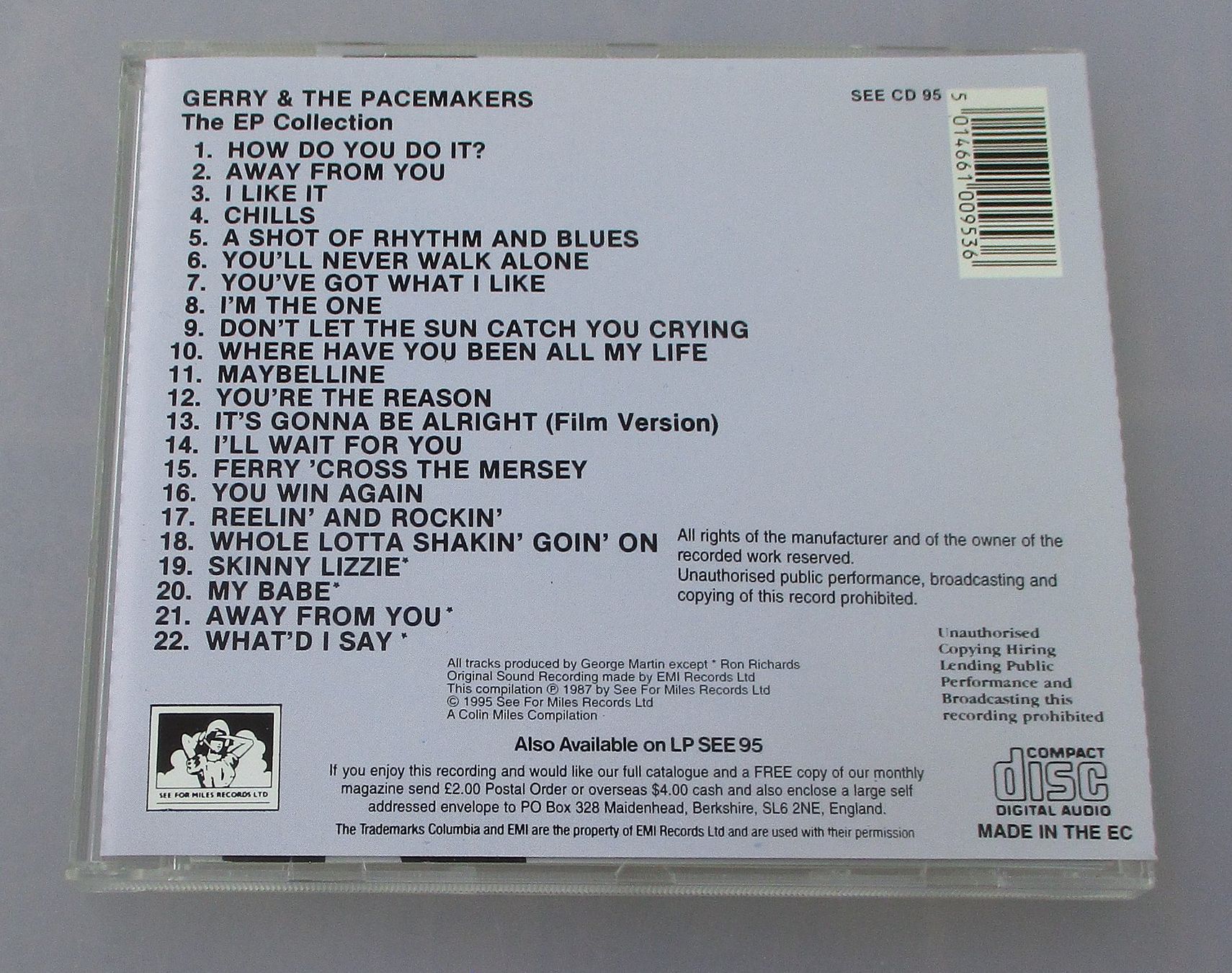 CDs: GERRY & THE PACEMAKERS - The EP Collection – Gebraucht aus Wattwil von Muriel11 1