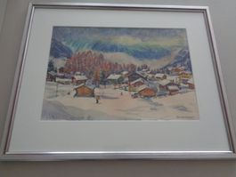 Aquarell O.Braschler - Verbier 1956