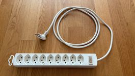 🔌 Steckdosenleiste 9-fach mit Schalter, weiss🔌