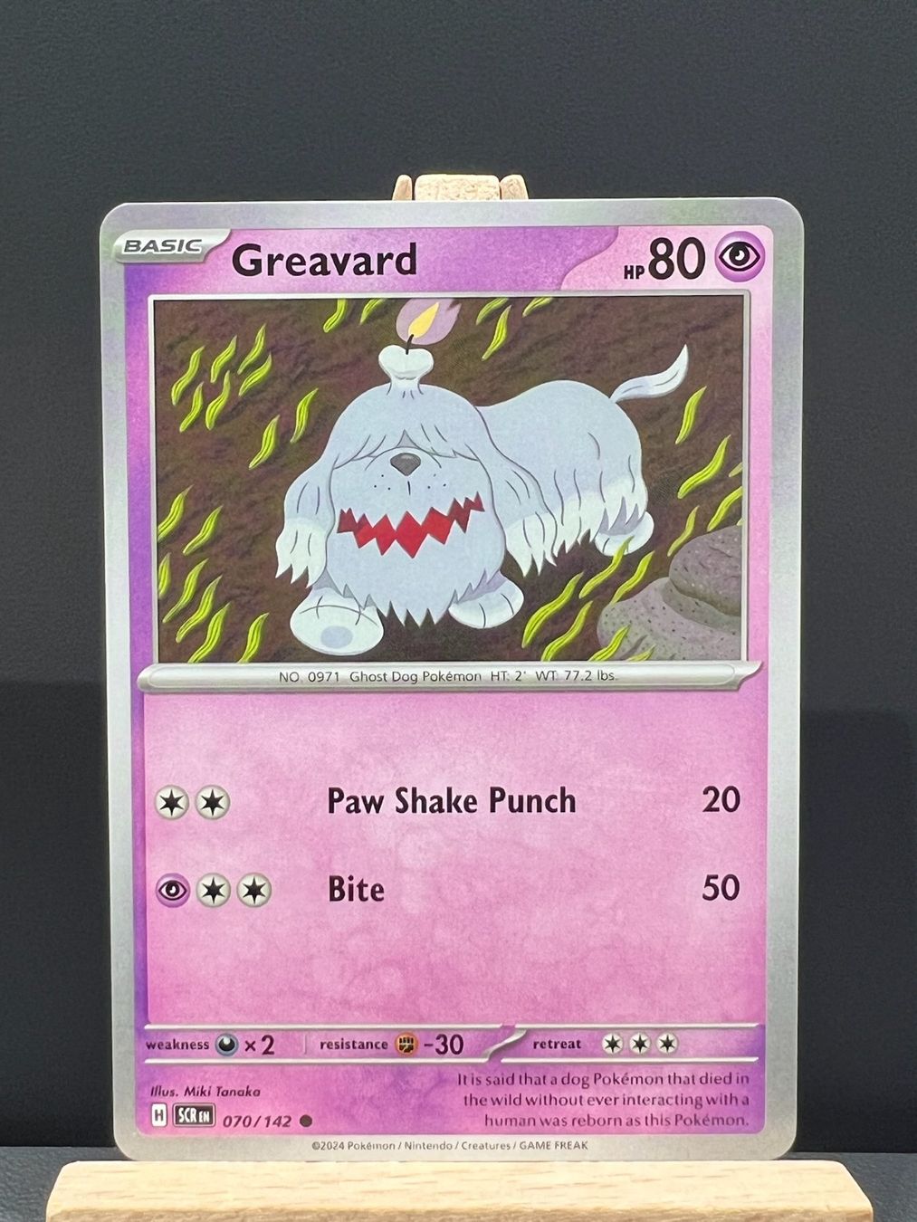 Pokémon Carte collezionabili: Pokémon Greavard 070/142 SV07: Stellar Crown EN – Usato da Le Mouret venduto da PokemonCards_CH
