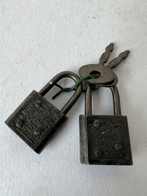 Schmetterling & Bär Vorhängeschlösser Set - Antike Verriegelung Für Schmuckkisten