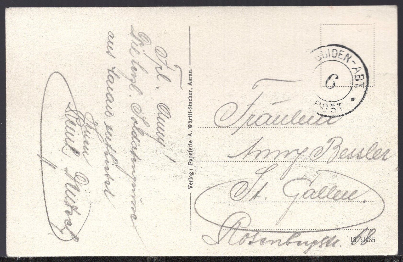 Cartes postales: Aarau, Krematorium,   Feldpost – D'occasion à Aarau par kufi44 1