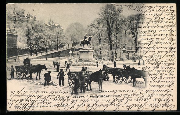 Cartoline postali: AK Genève, Place Neuve – Usato da Berlin venduto da bartko-reher