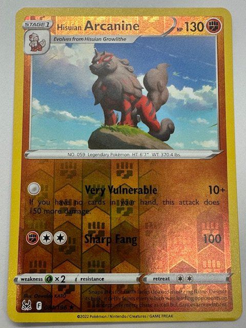 Pokémon Carte collezionabili: Hitsuian Arcanine - Reverse Holo – Nuovo (secondo la descrizione) da Nussbaumen AG venduto da Pika-Shop