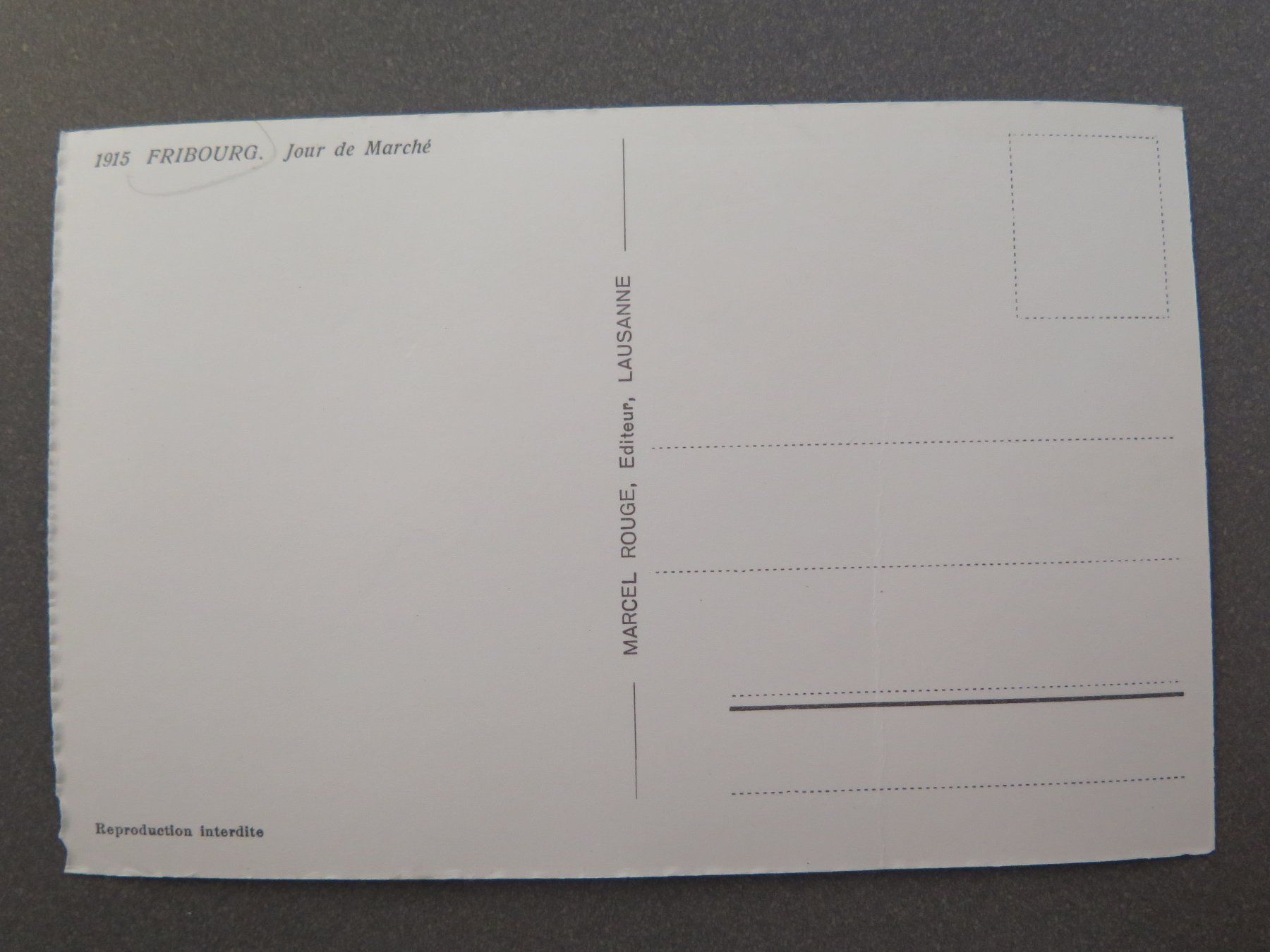Cartoline postali: FRIBOURG - JOUR DU MARCHÉ – Usato da Wittenbach venduto da lipasal 2