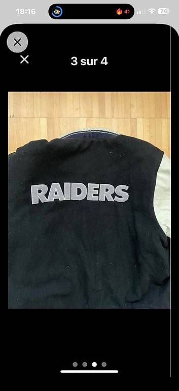 Giacche: Veste Raiders de chez Reebok – Usato da Boudry venduto da Askaone 1