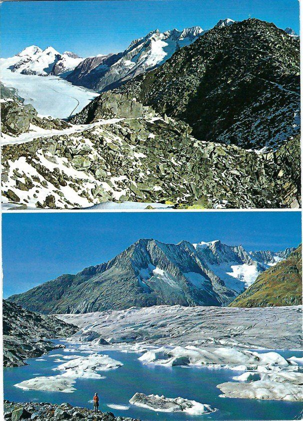 Cartoline postali: AK Eggishorn mit Aletschgletscher! – Usato da Rheinfelden venduto da wil_m7gh