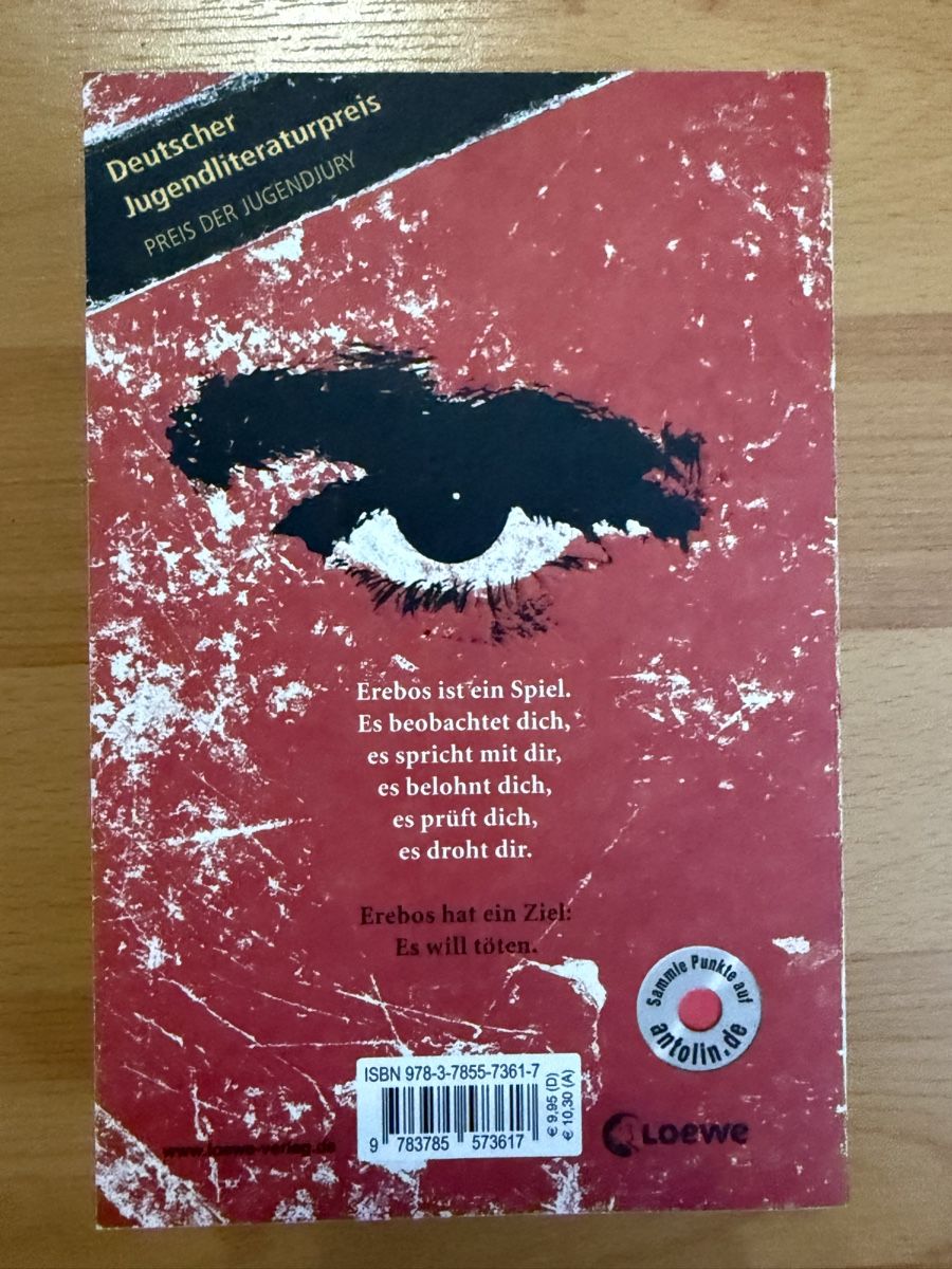 Bücher: Erebos - U. Poznanski - Jugendbuch – Gebraucht aus Therwil von w1ll1_w1ll0w 1