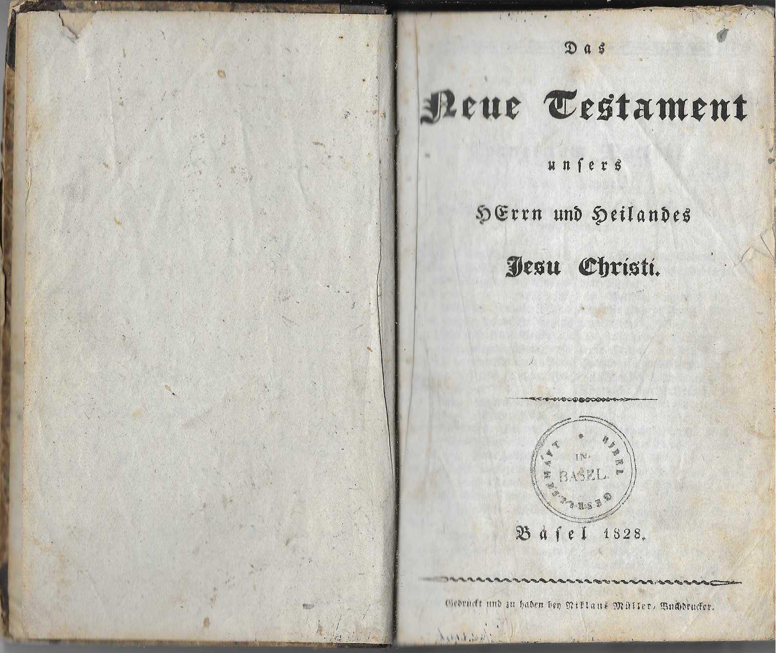 Livres: Neues Testament von 1828 – D'occasion à Flims - Dorf par Stagediver