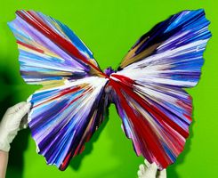 Damien Hirst Spin Painting Butterfly -> Handsigniert!