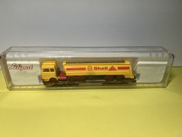 Wiking Liliput Rollende Landstrasse MB Tanklastwagen Shell