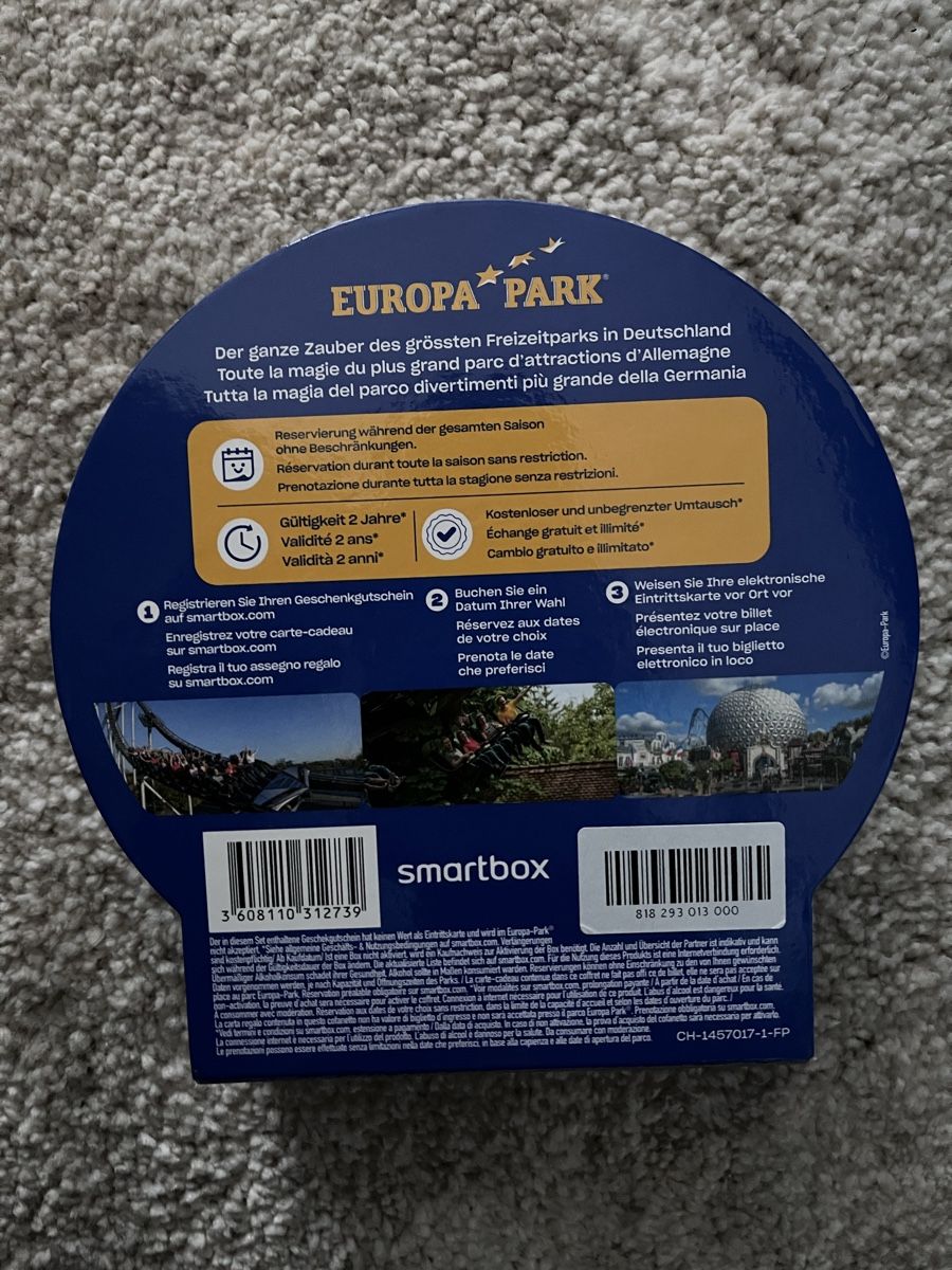 Europa Park Gutscheine: Europapark Gutschein – Neu und originalverpackt aus Wetzikon ZH von  1