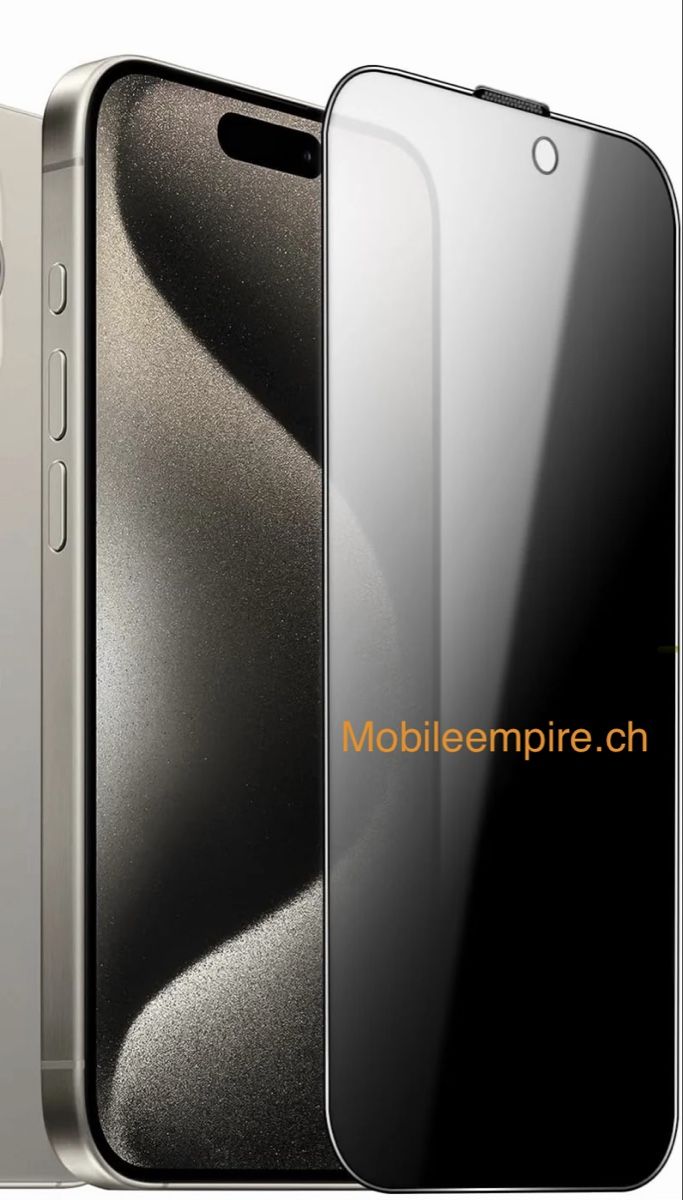 Fogli trasparenti: iPhone 15 Pro Max Anti Spy 9H Härte Panzerglas / Privacy – Nuovo e nell'imballaggio originale da Zürich venduto da MobileEmpire 2