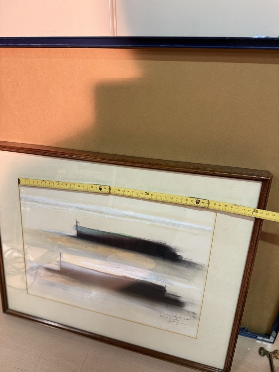 Dipinti: Abstract Framed Art watercolour/crayon – Usato da Lausanne venduto da vas_cdb2 4