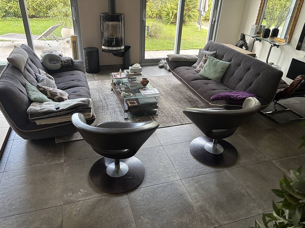 Poltrone: Fauteuil design cuir brun  – Nuovo e nell'imballaggio originale da Vessy venduto da dolphintower 1