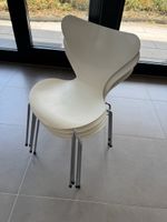 4x Fritz Hansen Stühle, weiss