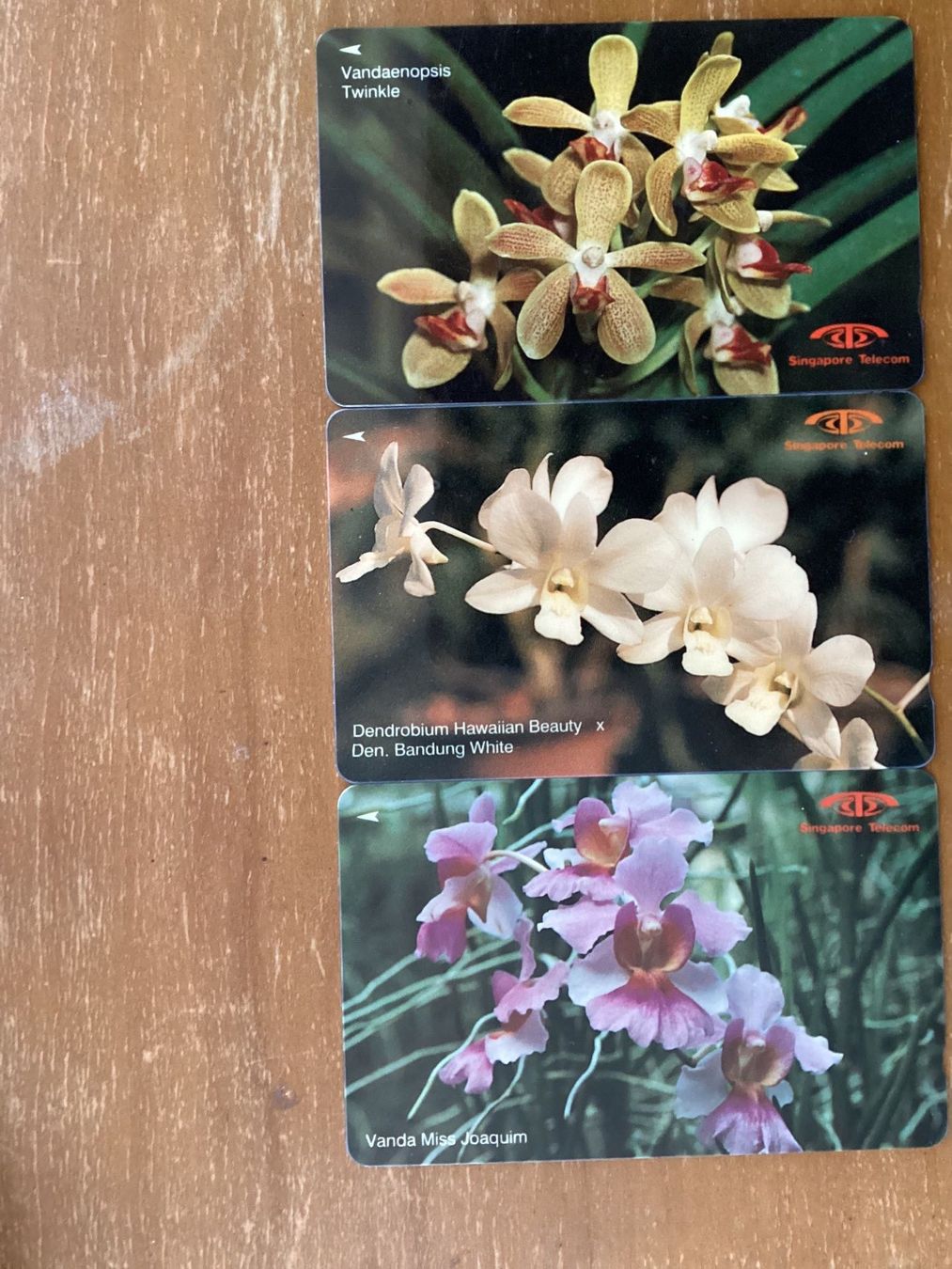 Schede telefoniche: 3 Telefonkarten Singapur Blumen – Usato da Zürich venduto da Tolima194