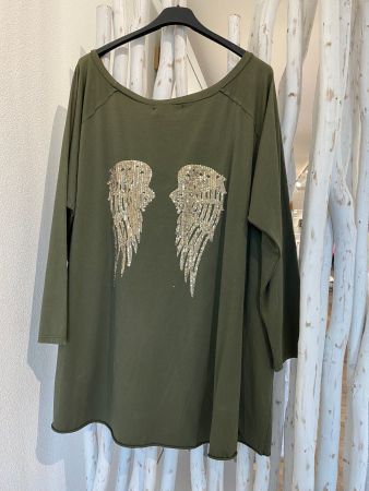 Oversize Shirt Capucine - Grösse 38-46 / Olivgrün