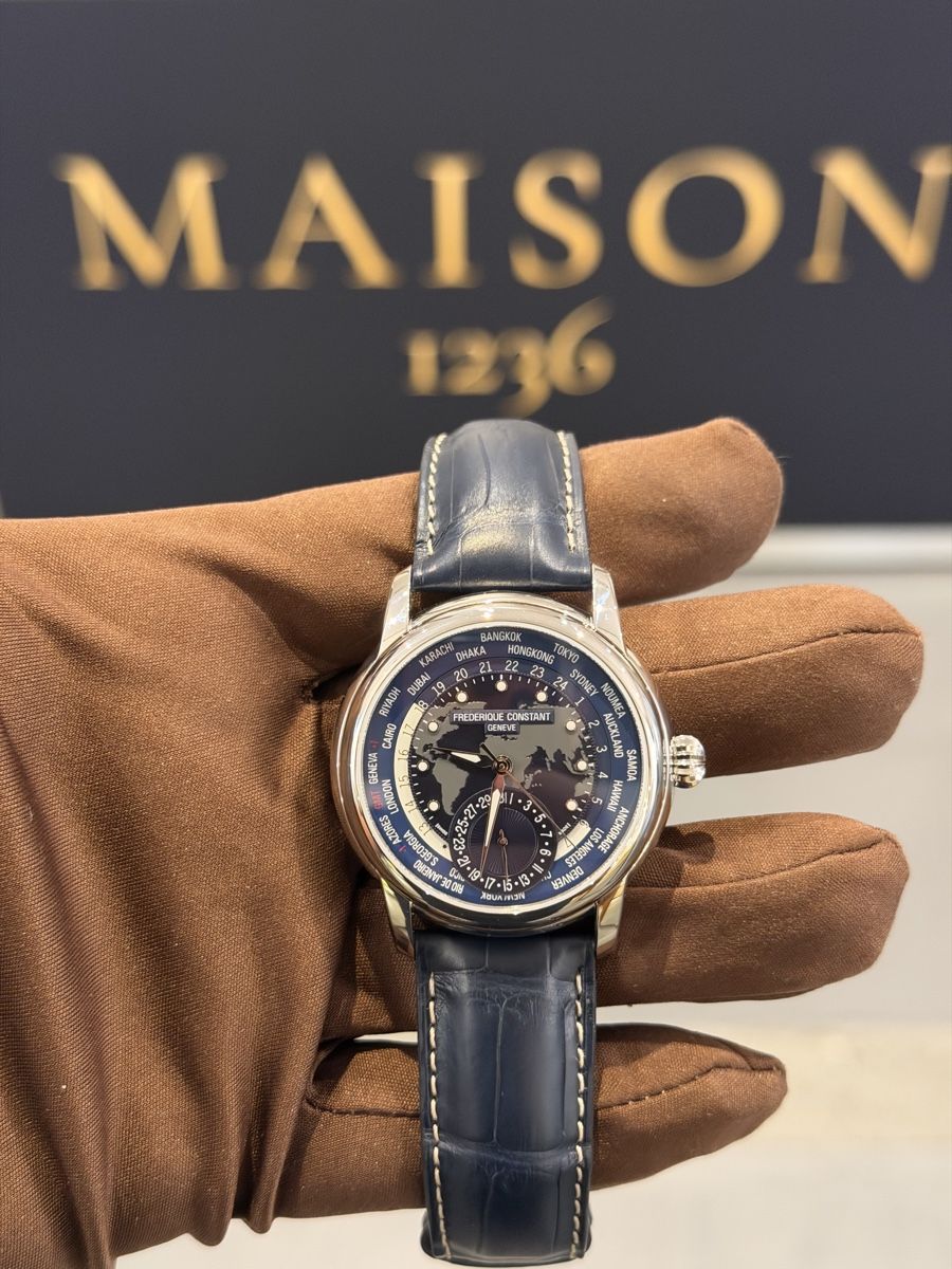 Frederique Constant Orologi: Montre Frederique Constant Worldtimer automatique full set – Usato da Vevey venduto da Maison_1236