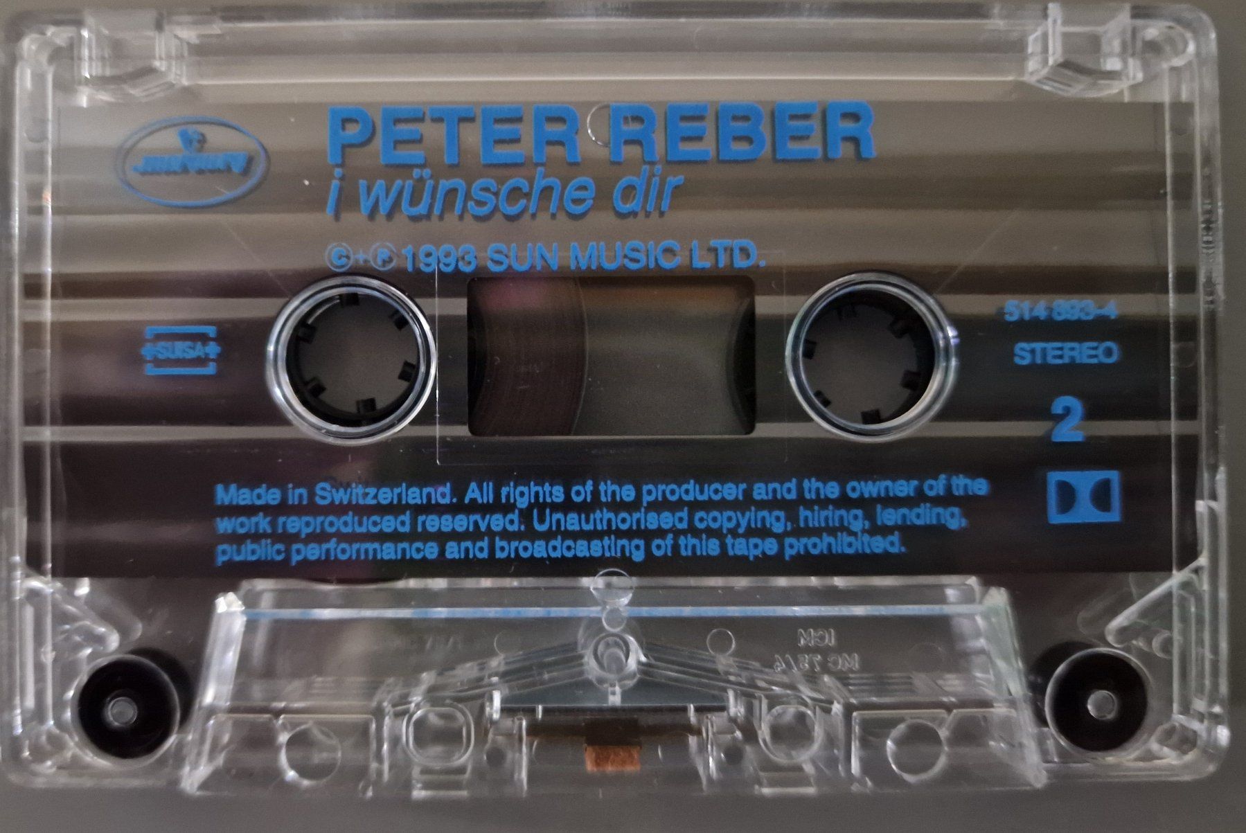 Kompaktkassetten: Peter Reber Kassette – I Wünsche Dir – Gebraucht aus Root von atelier22 2