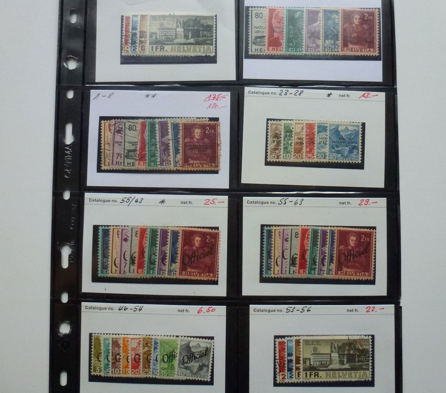 Tutti i francobolli: TOP ++ Dienstmarken / Genfer Ämter Schweiz ab Vorläufer – Usato da Walkringen venduto da Casablanca777 5