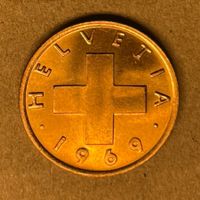 1 Rappen Schweiz 1969 top Erhaltung