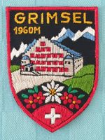 Vintage Badge Wappen GRIMSEL 1960M ST. GALLER STICKEREI
