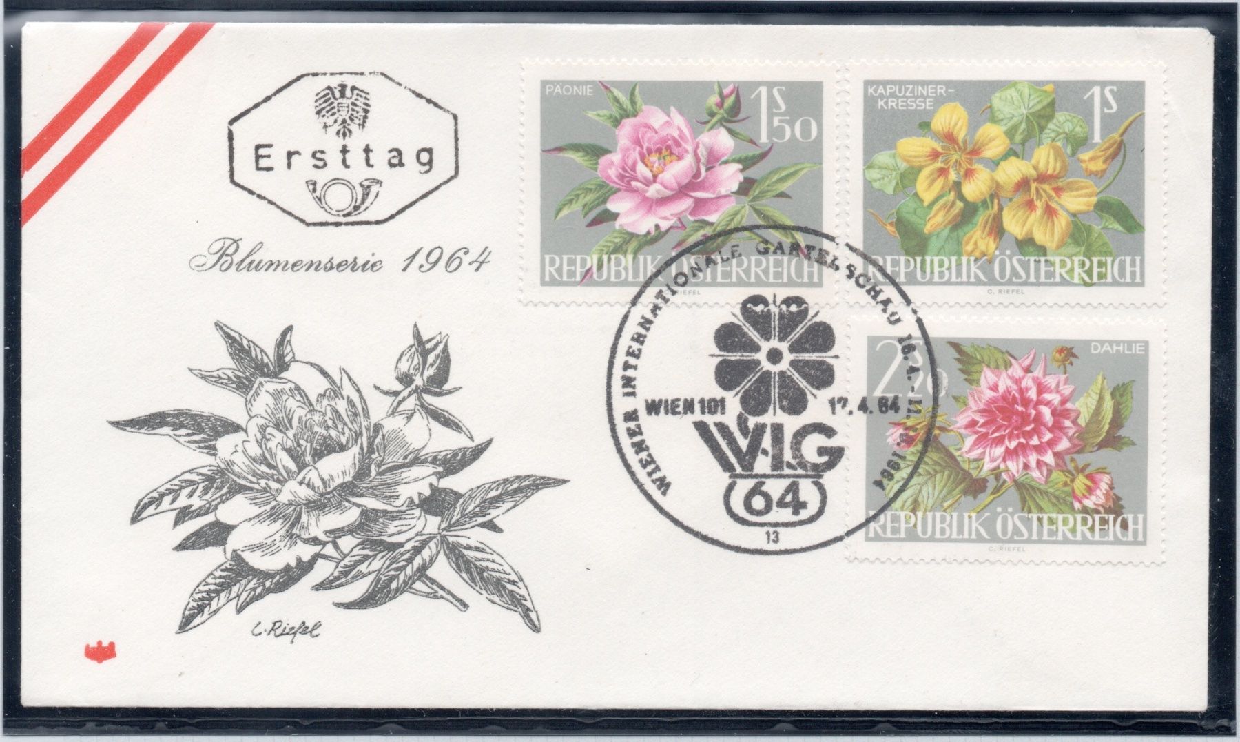 Tutti i francobolli: 1964 INTERNATIONALE GARTENSCHAU  & 2 FDC – Usato da Basel venduto da Ammedysli49 3