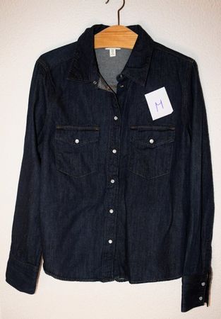 leichte Jeansjacke dunkelblau Grösse M