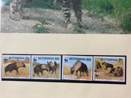 Botswana 1995 Satz WWF Schabrackenhyäne postfrisch