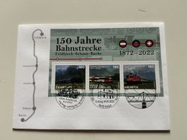 Bahnstrecke Feldkirch-Schaan-Buchs 1872-2022 Briefmarke!