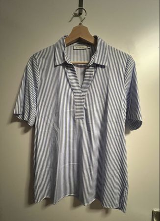 Blau gestreifte Bluse Eterna Gr. 36