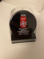 2026 IIHF WM  Puck Logo with Display