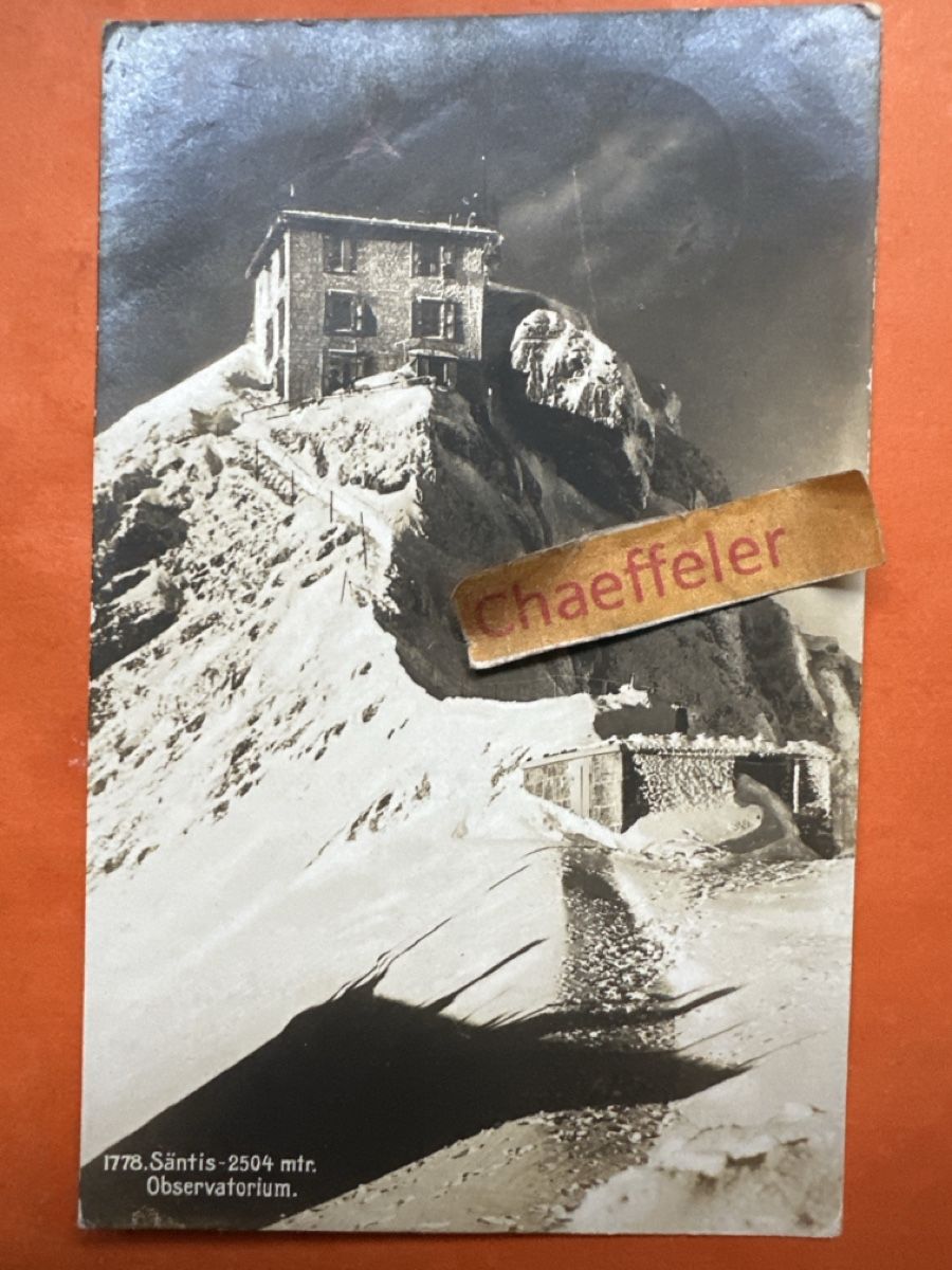 Cartoline postali: 1927 Säntis Observatorium, Winterstimmung – Usato da Zürich venduto da Chaeffeler