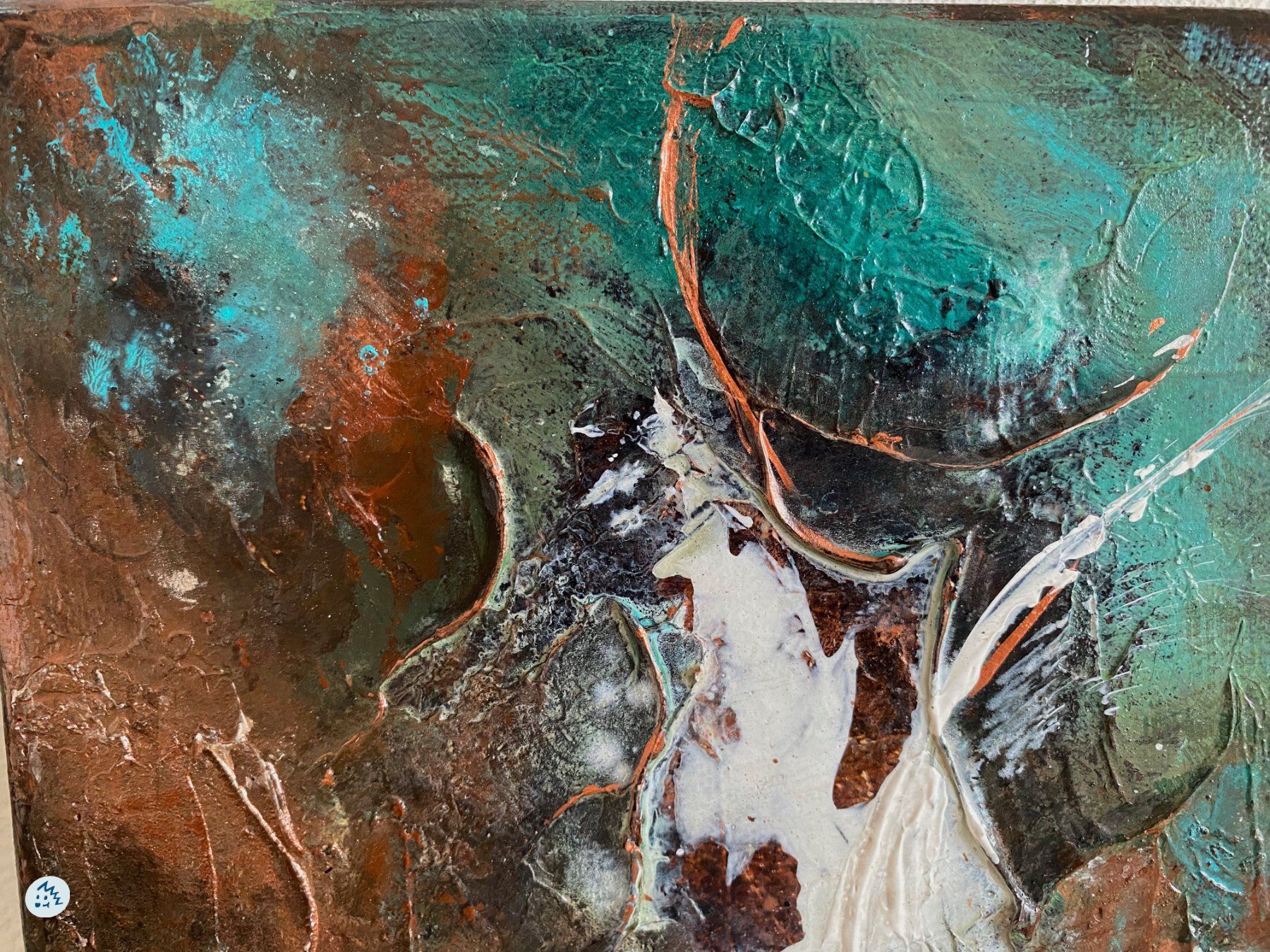 Dipinti: 2-er Set abstrakte Kunst, Acrylmalerei – Nuovo e nell'imballaggio originale da Fanas venduto da Omibia 1