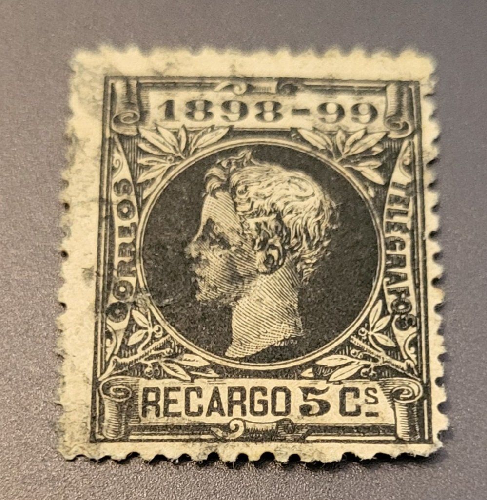 Tutti i francobolli: Spanien 1898 alte briefmarke – Usato da St Gallen venduto da Stampsalshobby